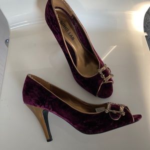 Velvet heels